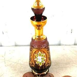 Amethyst Murano Glass Decanter with 6 shot glasses.  So beautiful and elegant